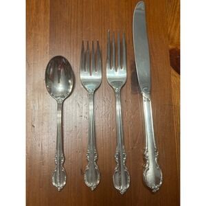 1847‎ Rogers Bros Reflection Silverplate Flatware 4pc Place Setting Vintage IS
